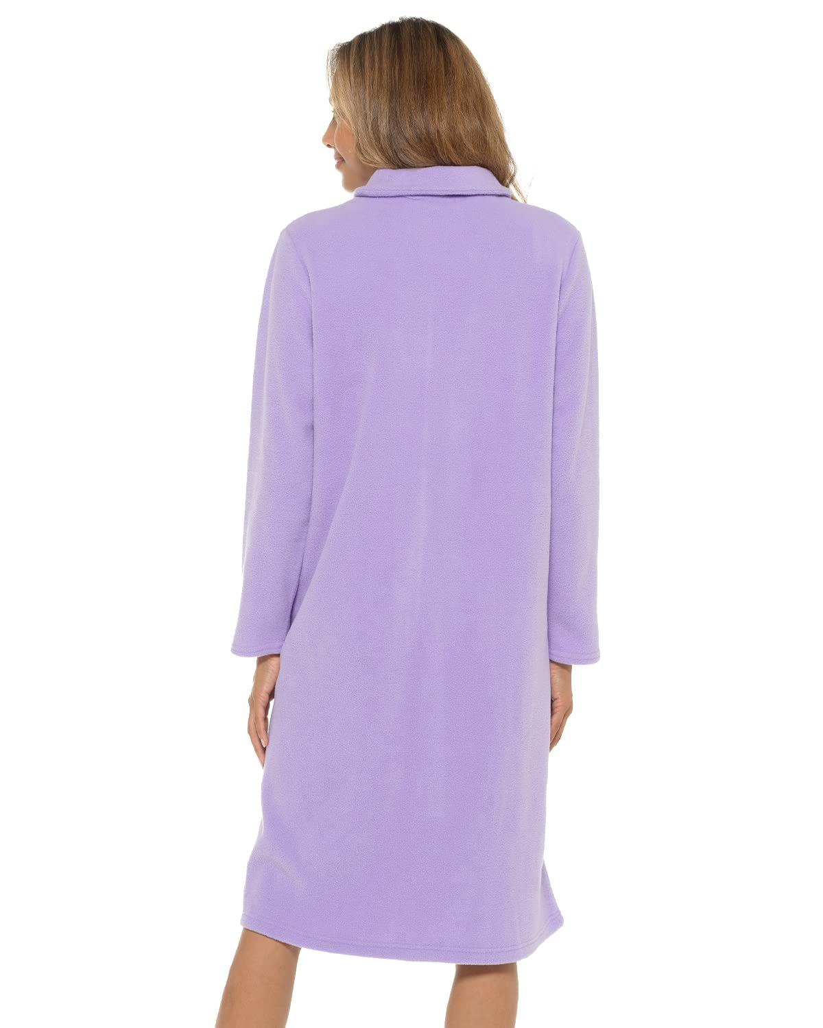 Undercover Ladies' Soft Fleece Zip Gown with Satin Trim