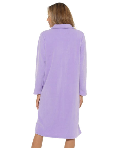 Undercover Ladies' Soft Fleece Zip Gown with Satin Trim
