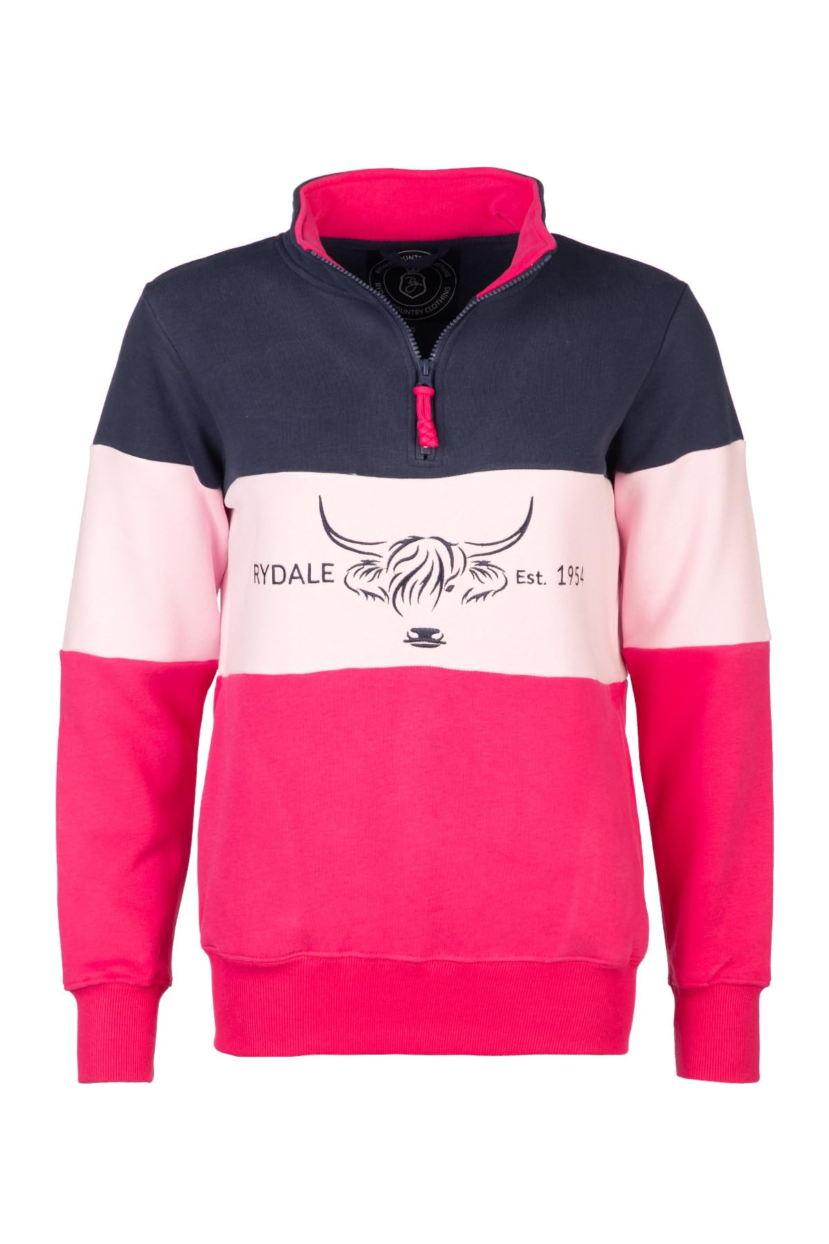 Rydale Ladies Country Sweatshirt Embroidered Women's Sweater Striped Women