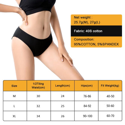flintronic Women's Underwear, 6 Pcs Cotton Breathable Knickers Multipack