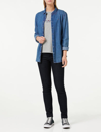 Tommy Hilfiger Women's Heritage Hilfiger C-nk Reg Tee S/S Knit Tops