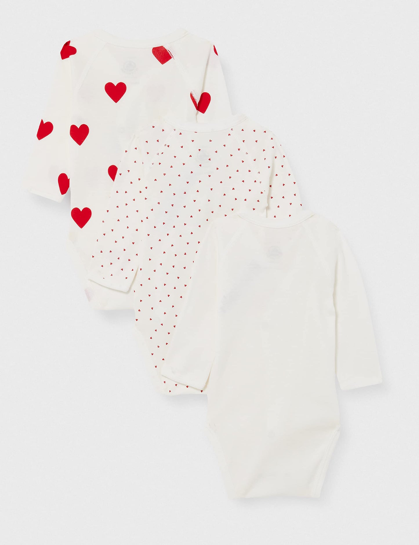 Petit Bateau Baby Girls' Long Sleeve Newborn Body (Pack of 3)