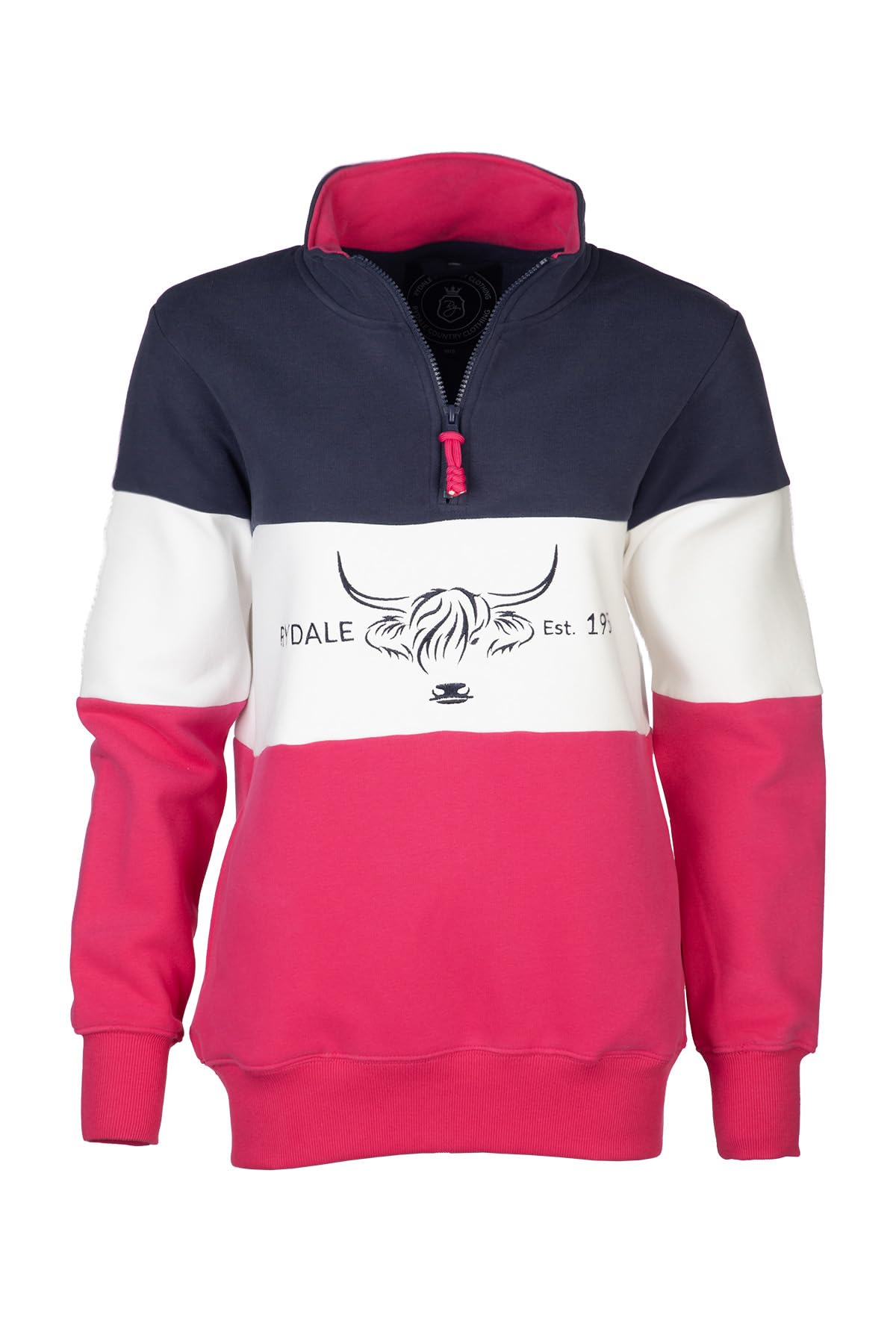 Rydale Ladies Country Sweatshirt Embroidered Women's Sweater Striped Women