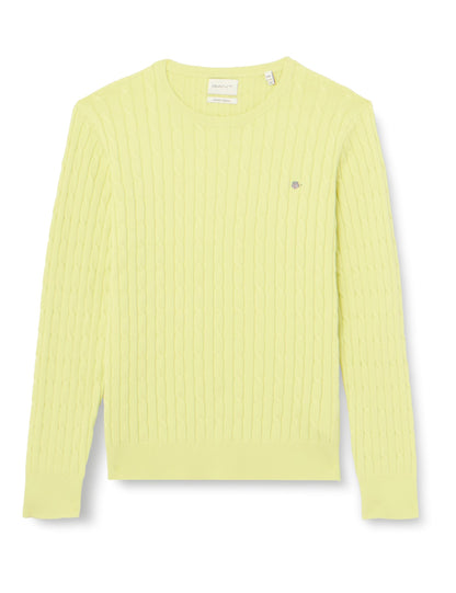 GANT Womens Cotton Cable Knit Crew Neck Sweater