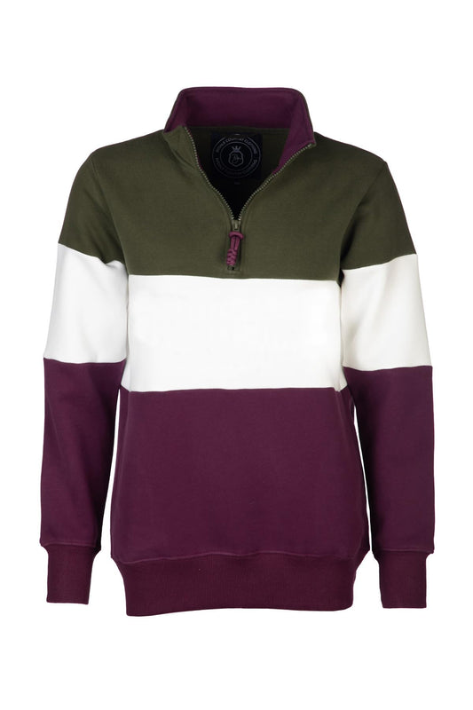 Rydale Ladies Country Sweatshirt Embroidered Women's Sweater Striped Women