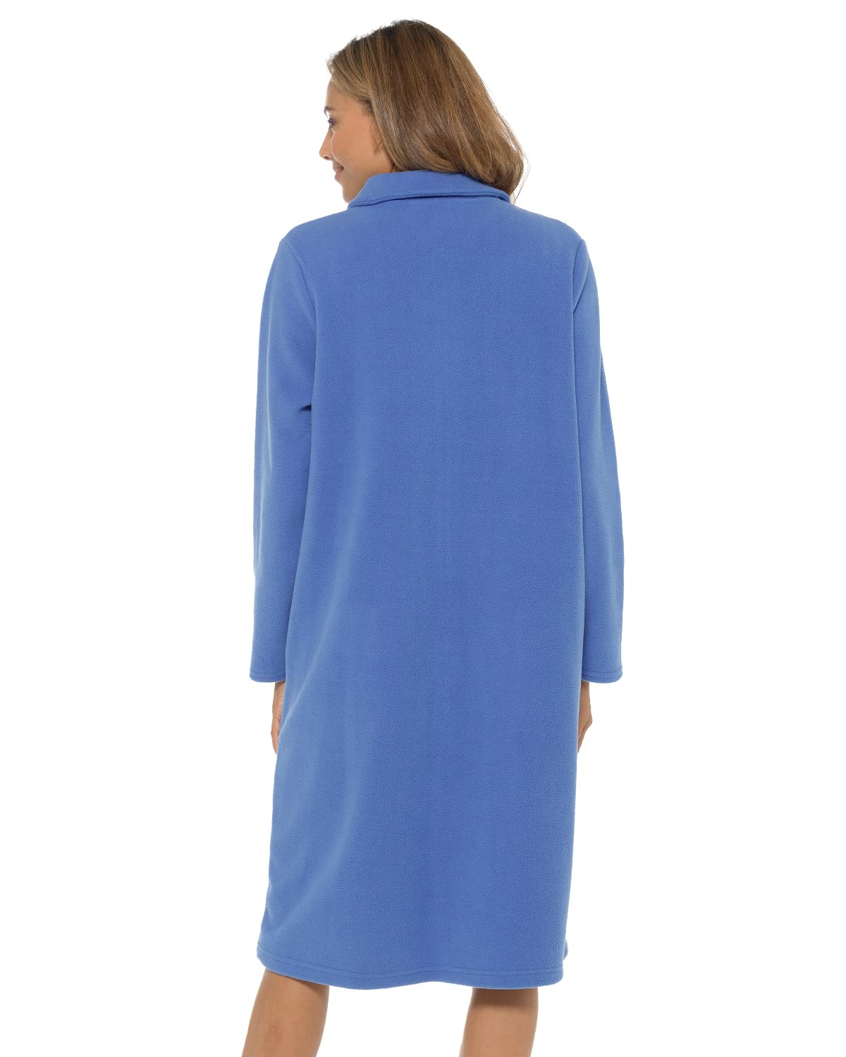 Undercover Ladies' Soft Fleece Zip Gown with Satin Trim