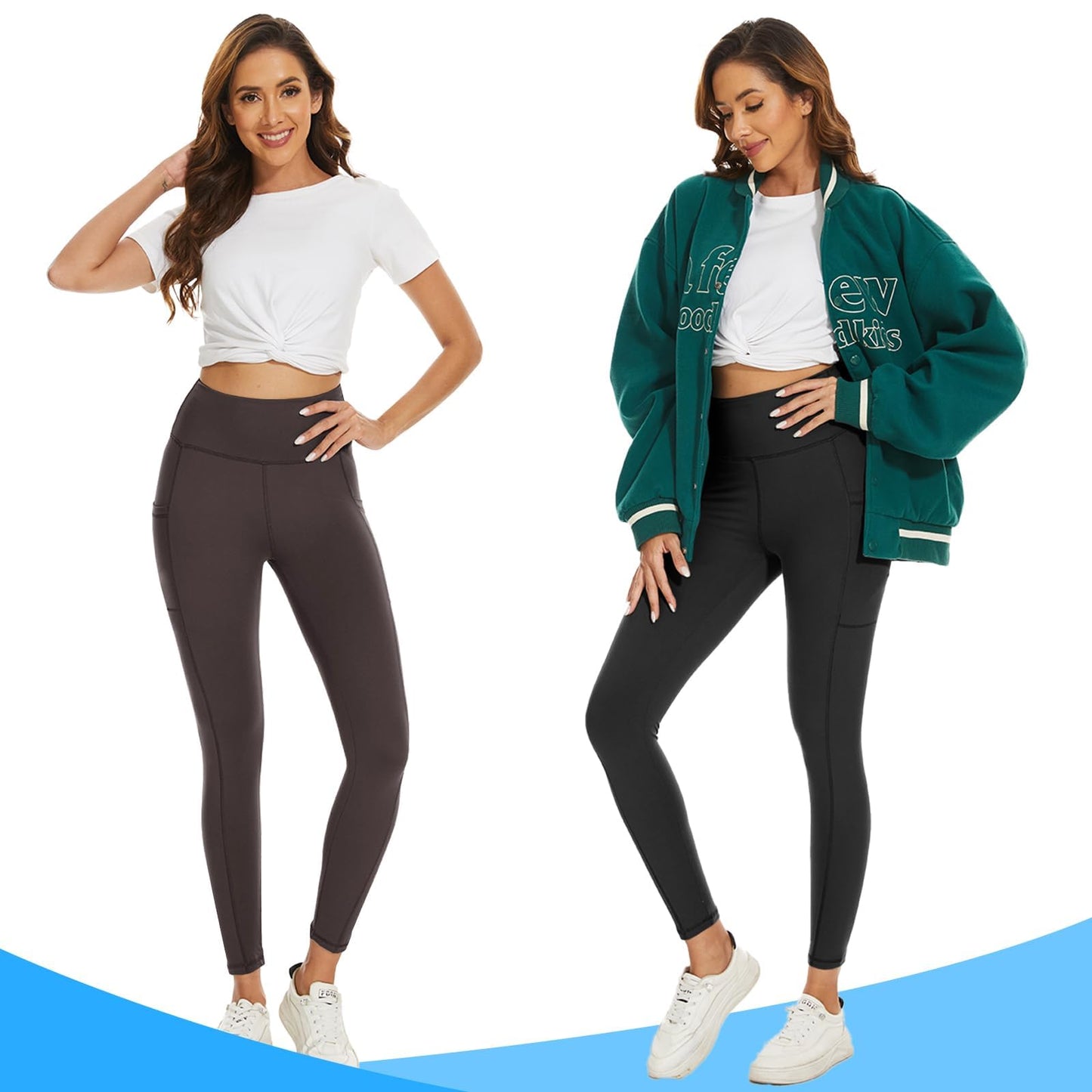 DDOBB 2 Pack Leggings for Women High Waisted