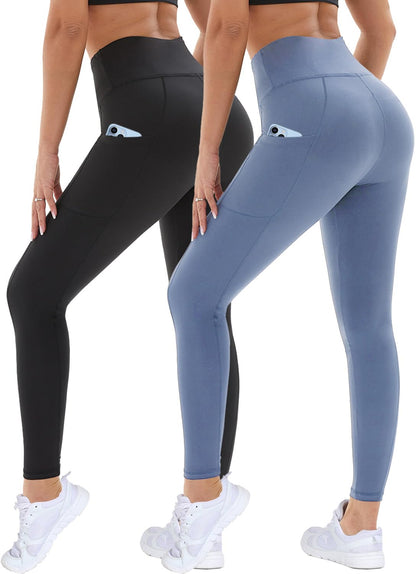 DDOBB 2 Pack Leggings for Women High Waisted