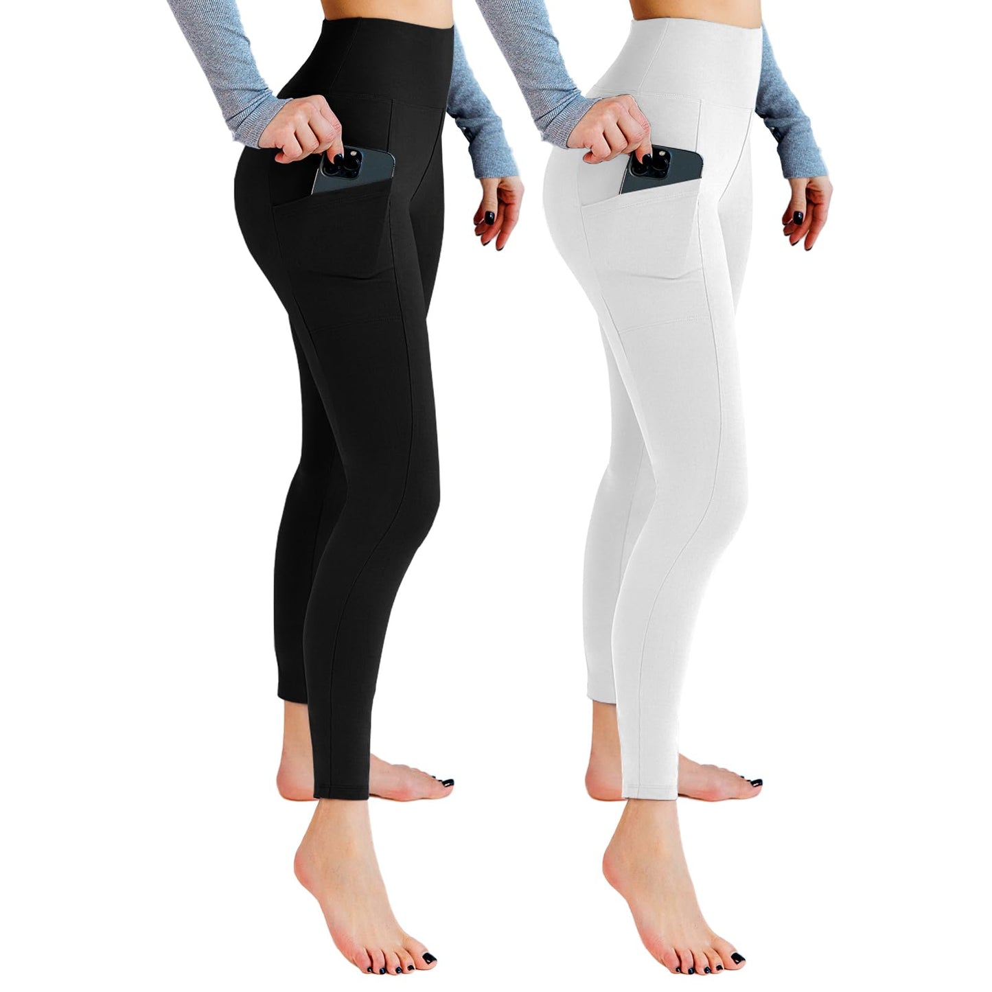 2 Pack Gym Leggings for Women High Waist