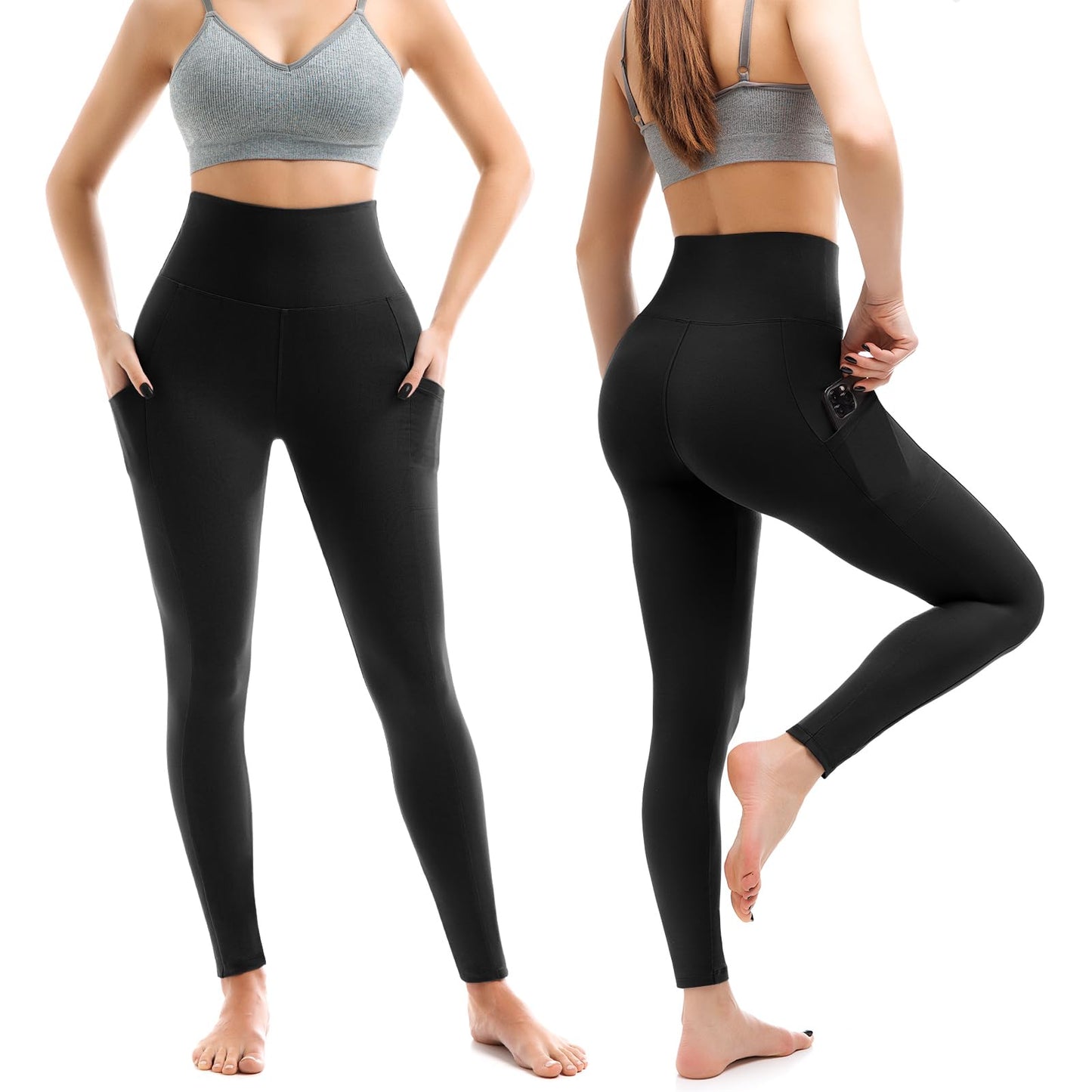 2 Pack Gym Leggings for Women High Waist