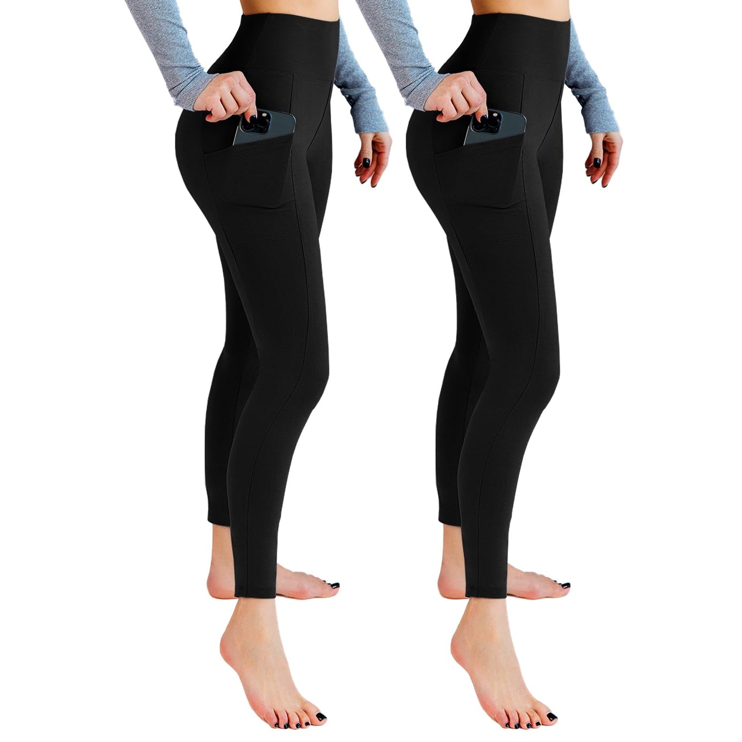 2 Pack Gym Leggings for Women High Waist