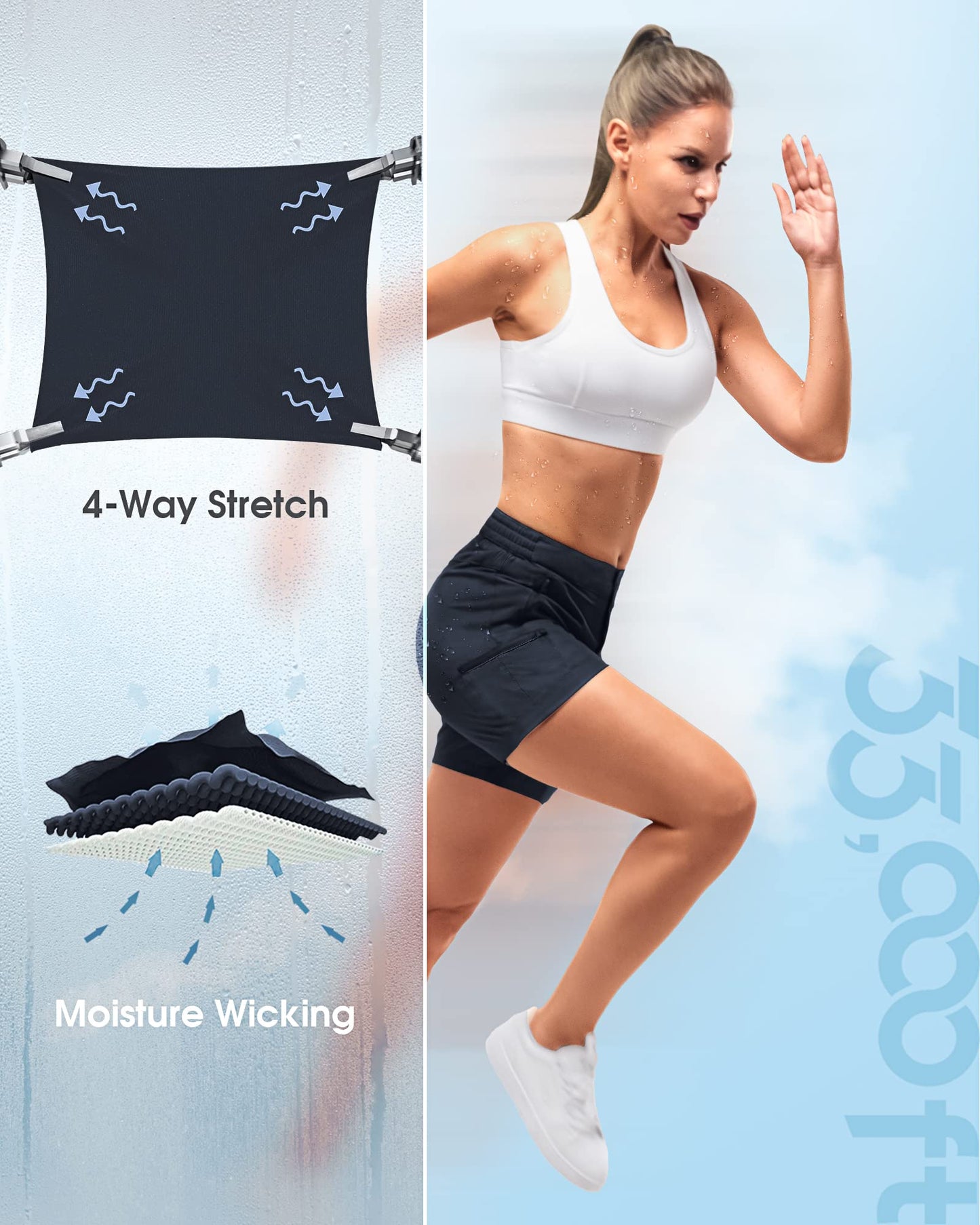 33,000ft Women's Hiking Shorts Quick Dry