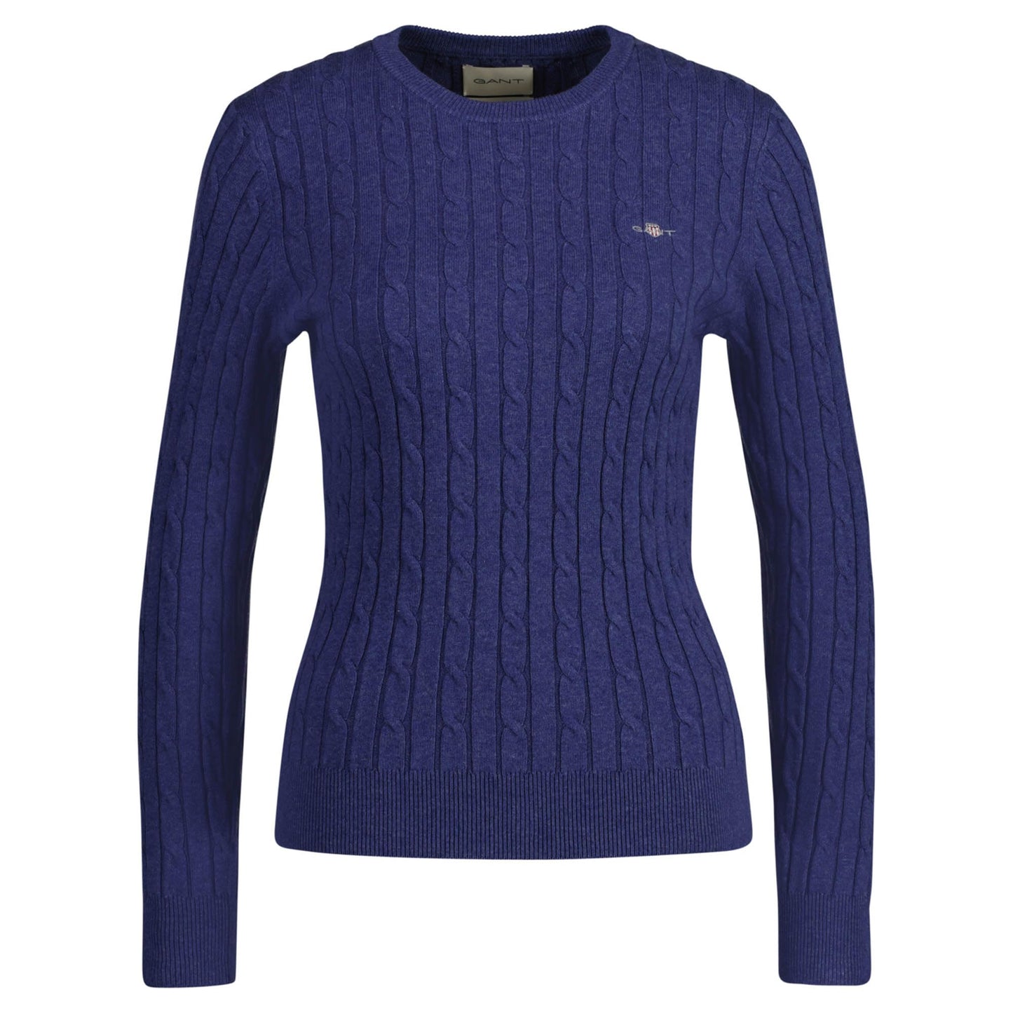 GANT Womens Cotton Cable Knit Crew Neck Sweater