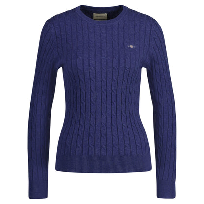 GANT Womens Cotton Cable Knit Crew Neck Sweater