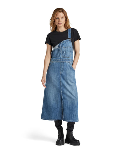 G-STAR Women's Midi Dungaree Dress Casual