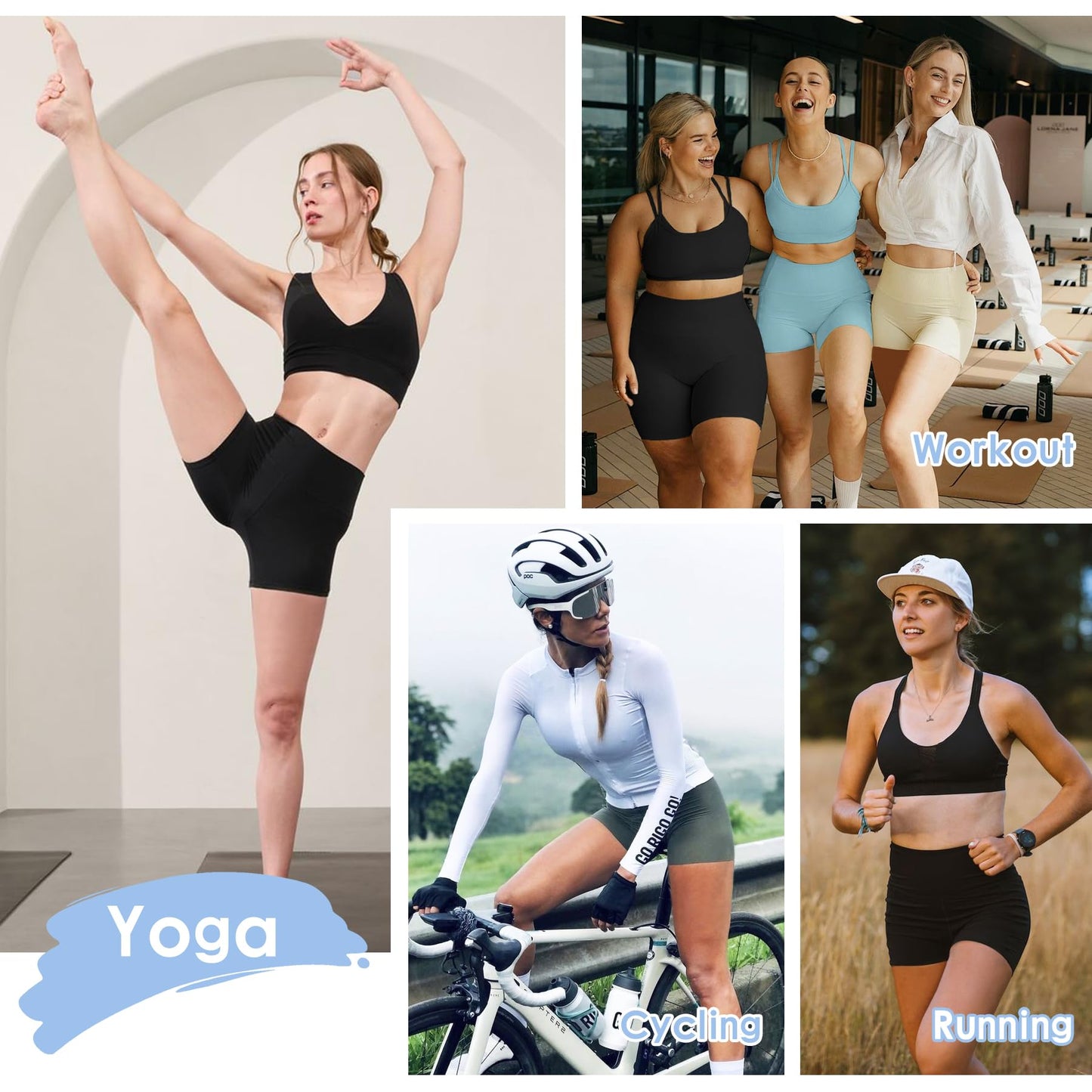 Cycling Shorts Women- High Waisted