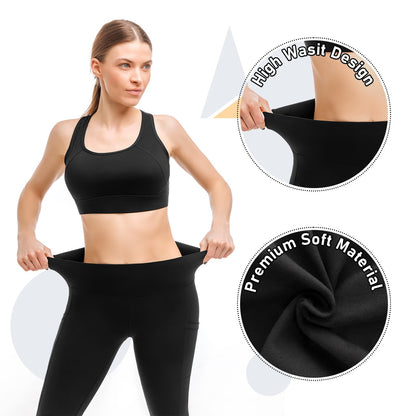 2 Pack Gym Leggings for Women High Waist