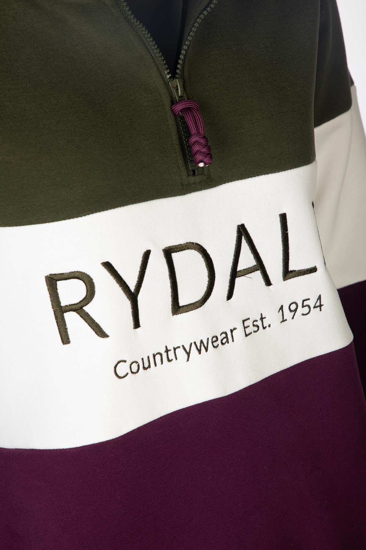 Rydale Ladies Country Sweatshirt Embroidered Women's Sweater Striped Women