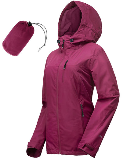 33,000ft Women's Waterproof Packable Rain Jacket
