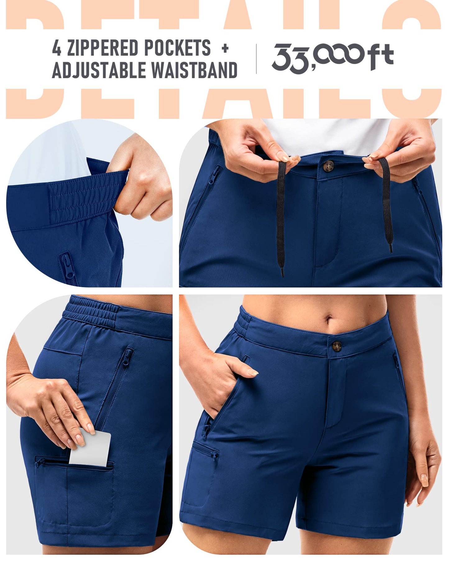 33,000ft Women's Hiking Shorts Quick Dry