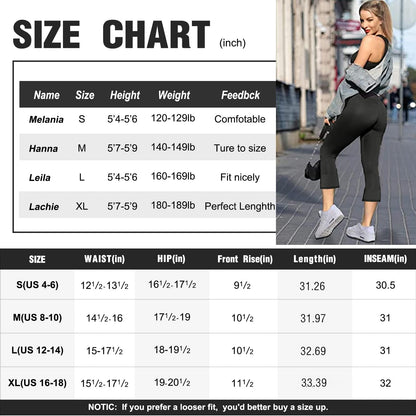 ACTINPUT Yoga Pants for Women Flared Leggings High Waisted Bootcut