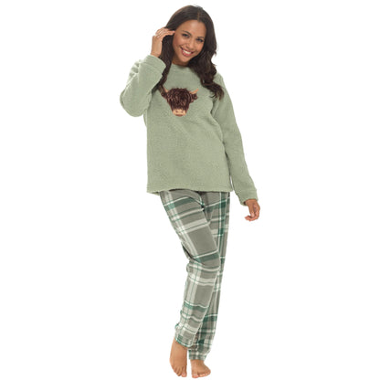 Daisy Dreamer Womens Snuggle Fleece Pyjama Set Ladies Loungewear Pyjamas Warm Soft Fleece Pj Lounge Sets