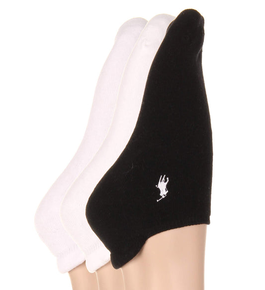 Ralph Lauren Women's 7470 RL Sport Heel Tab Cushion Sole Sock - 3 Pair Pack