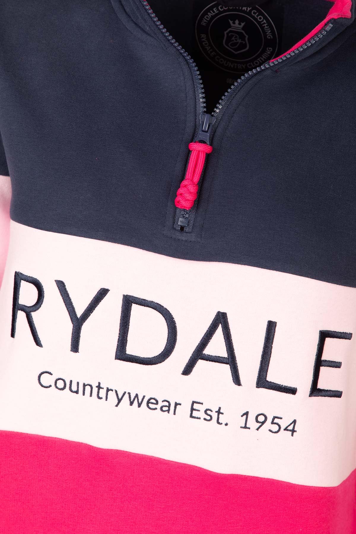 Rydale Ladies Country Sweatshirt Embroidered Women's Sweater Striped Women
