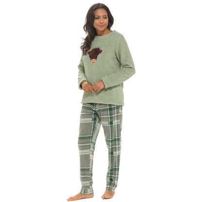 Daisy Dreamer Womens Snuggle Fleece Pyjama Set Ladies Loungewear Pyjamas Warm Soft Fleece Pj Lounge Sets