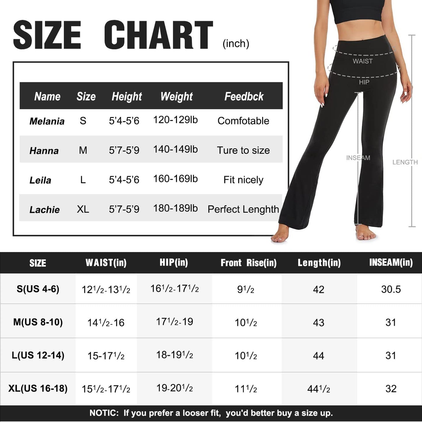 ACTINPUT Yoga Pants for Women Flared Leggings High Waisted Bootcut