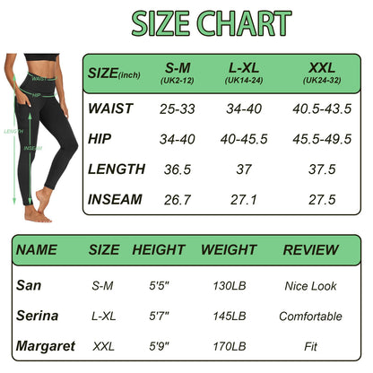 FOTOCITI Gym Leggings for Women with Pockets