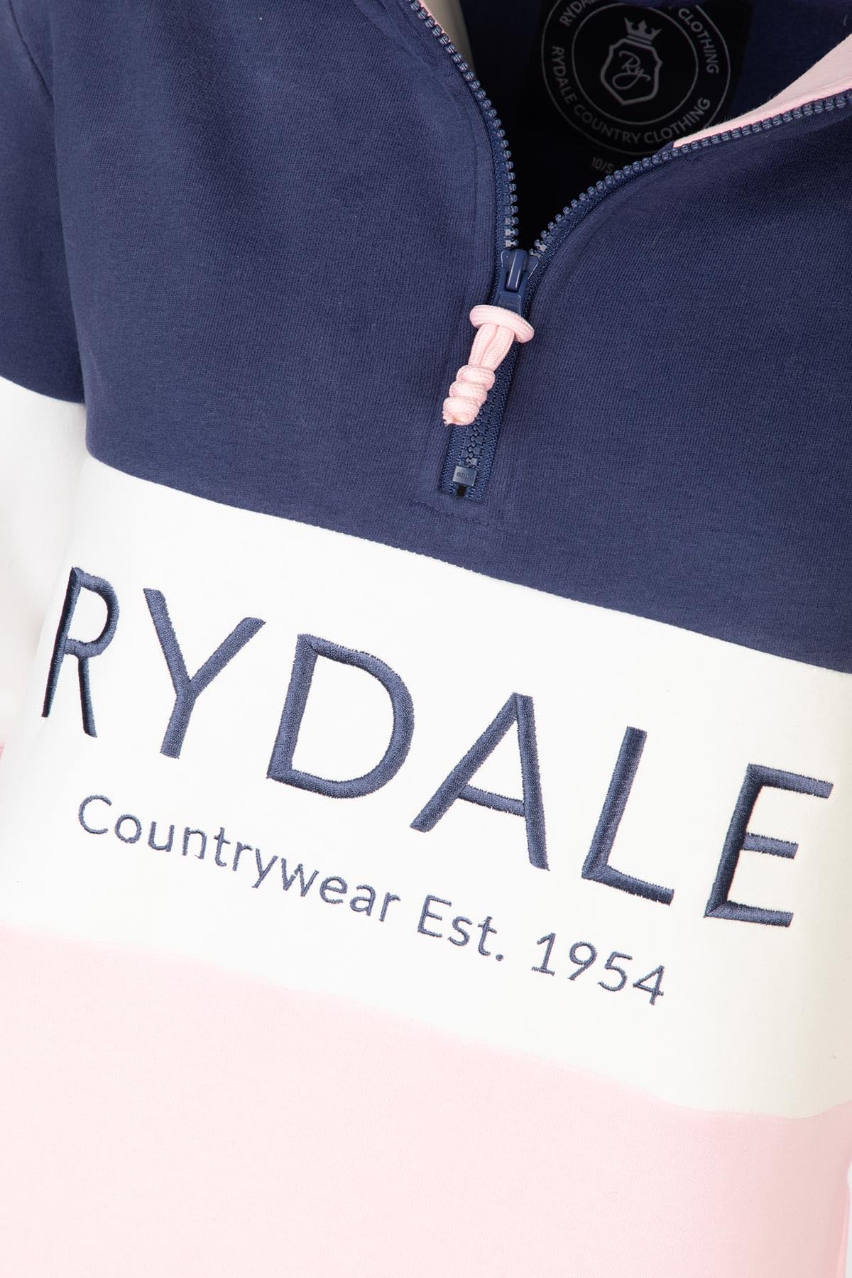 Rydale Ladies Country Sweatshirt Embroidered Women's Sweater Striped Women