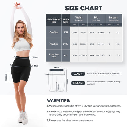 SINOPHANT High Waisted Cycling Shorts Women