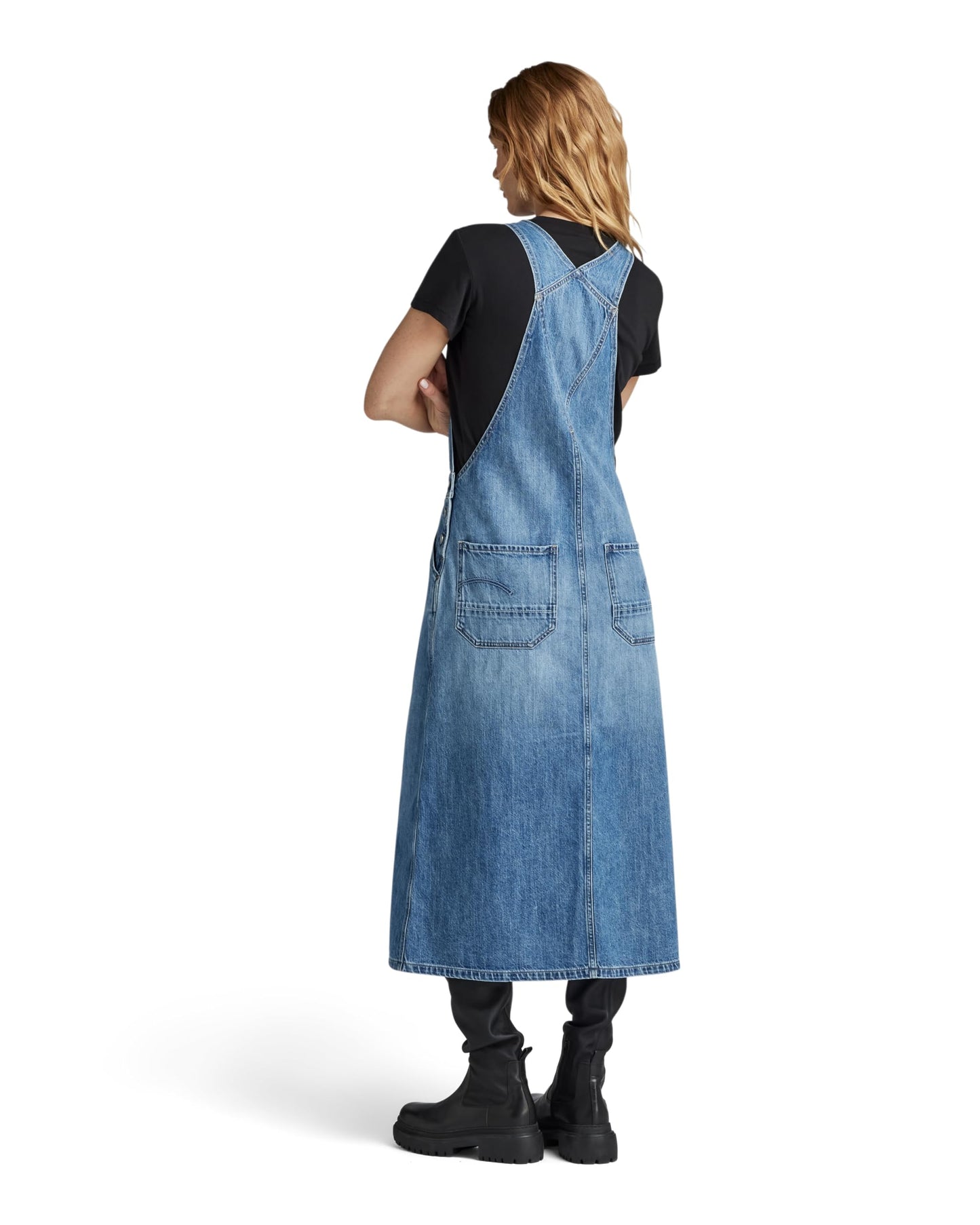 G-STAR Women's Midi Dungaree Dress Casual