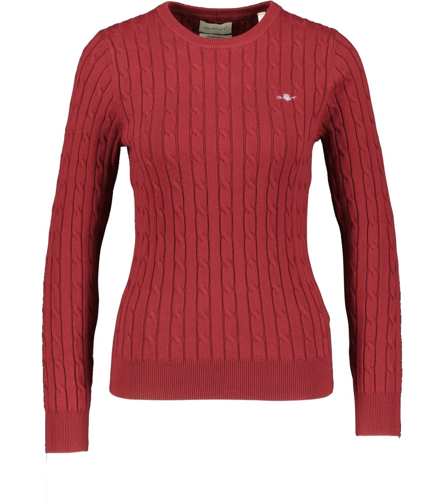GANT Womens Cotton Cable Knit Crew Neck Sweater