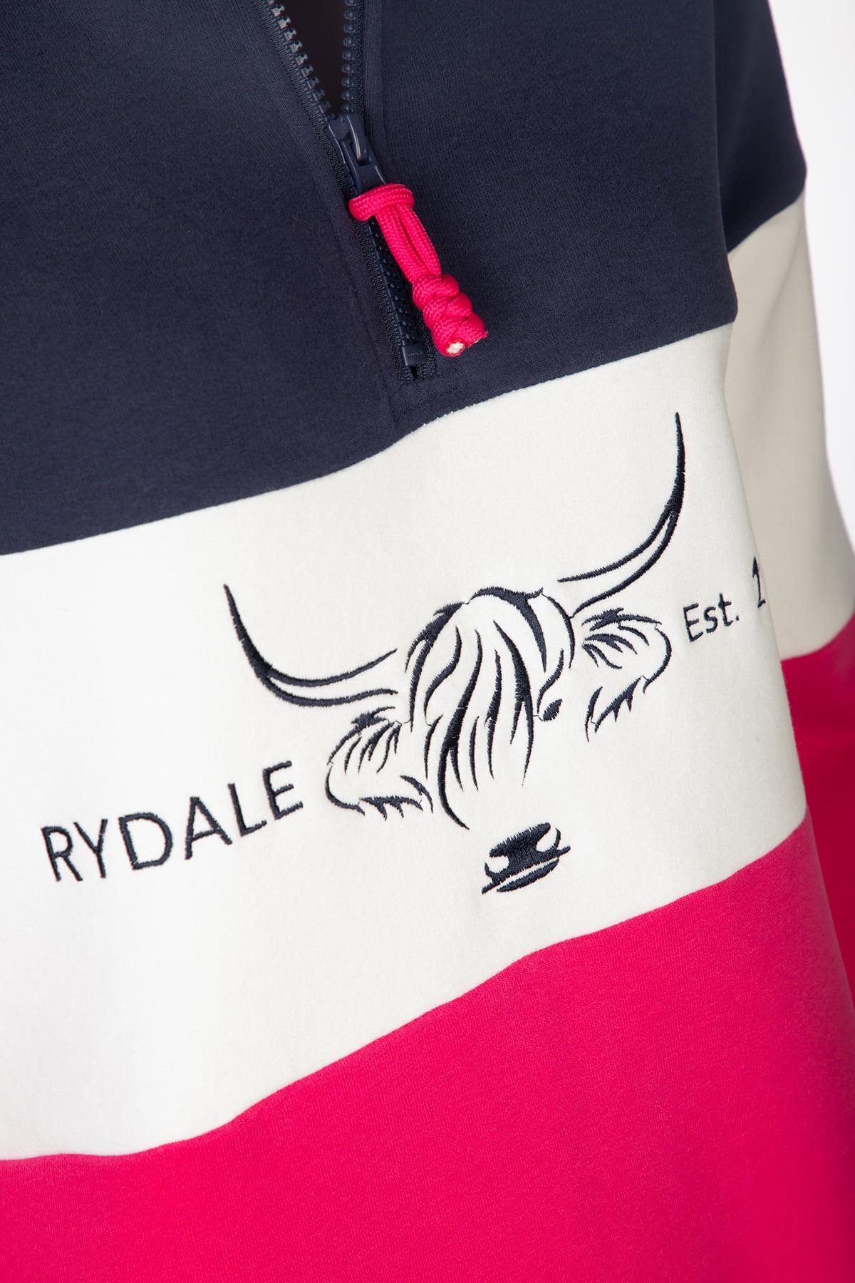 Rydale Ladies Country Sweatshirt Embroidered Women's Sweater Striped Women