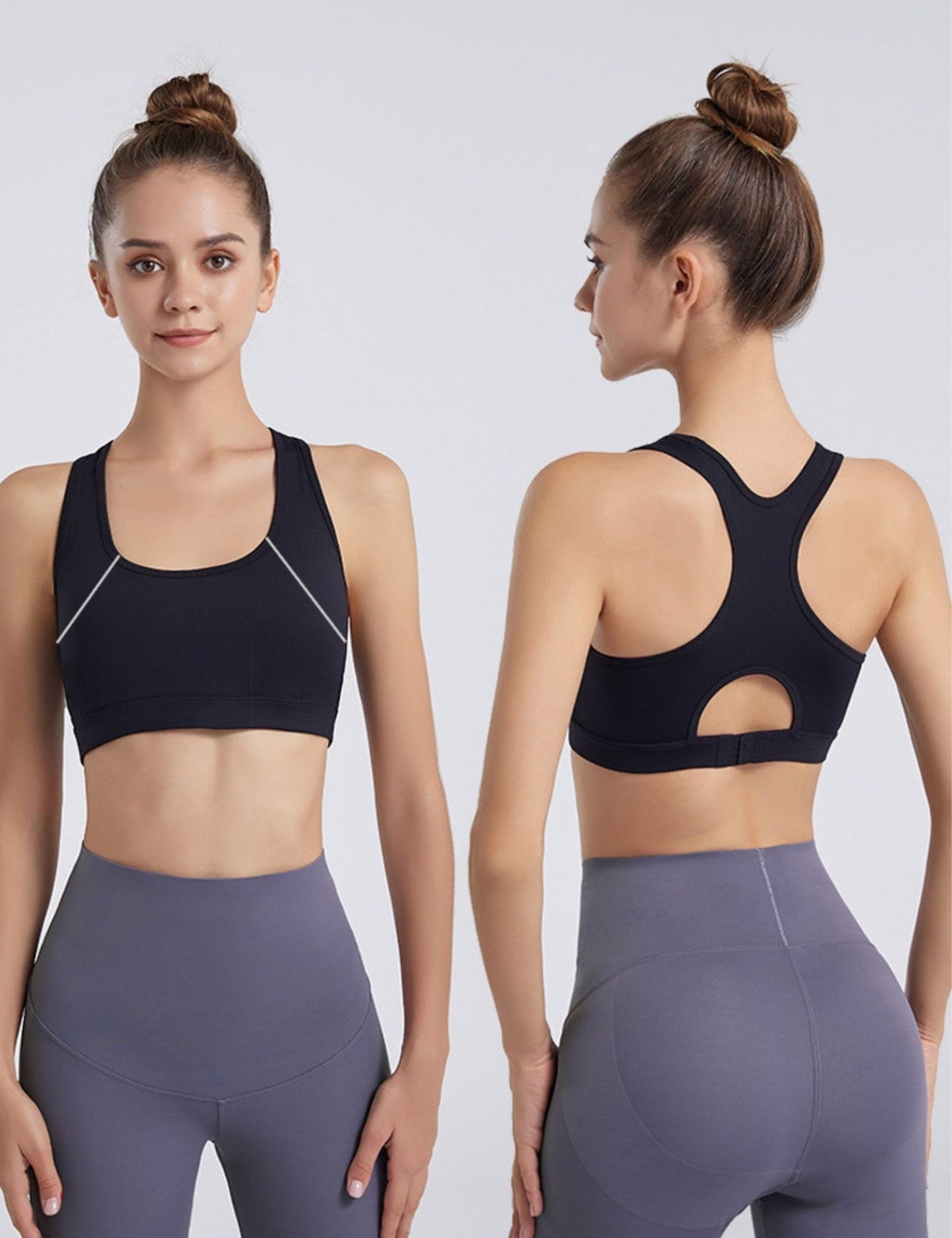 Paeceioni Women's Sports Bra, High Support, White, Regular