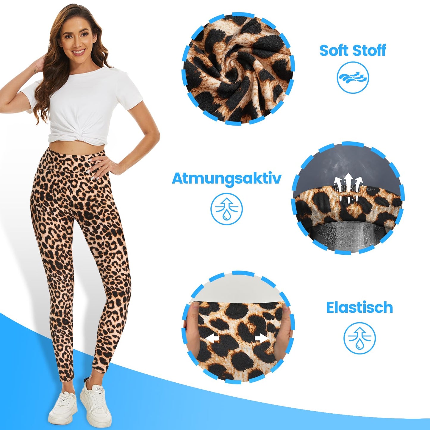 DDOBB 2 Pack Leggings for Women High Waisted
