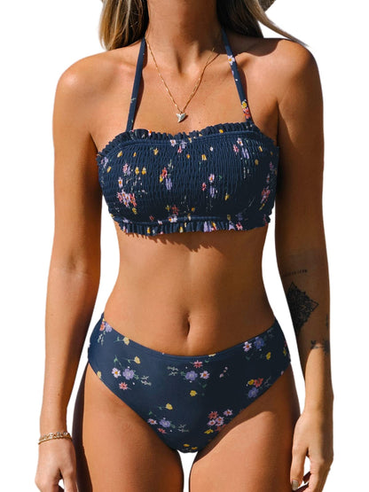 CUPSHE Bikini Set for Women Bandeau Two Piece