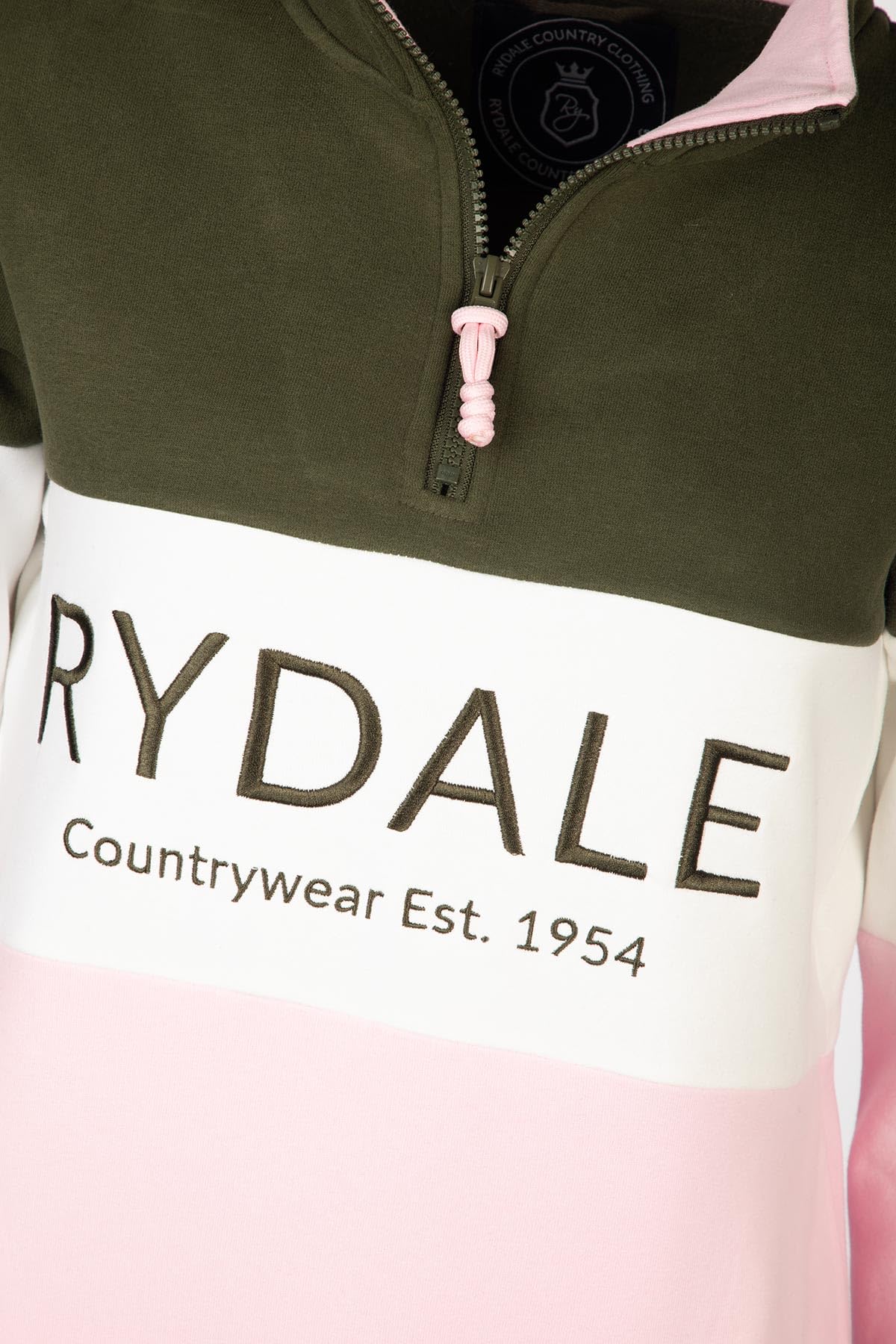 Rydale Ladies Country Sweatshirt Embroidered Women's Sweater Striped Women