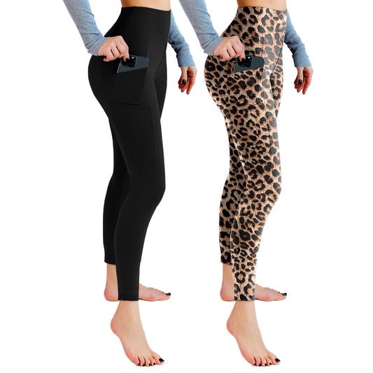 2 Pack Gym Leggings for Women High Waist