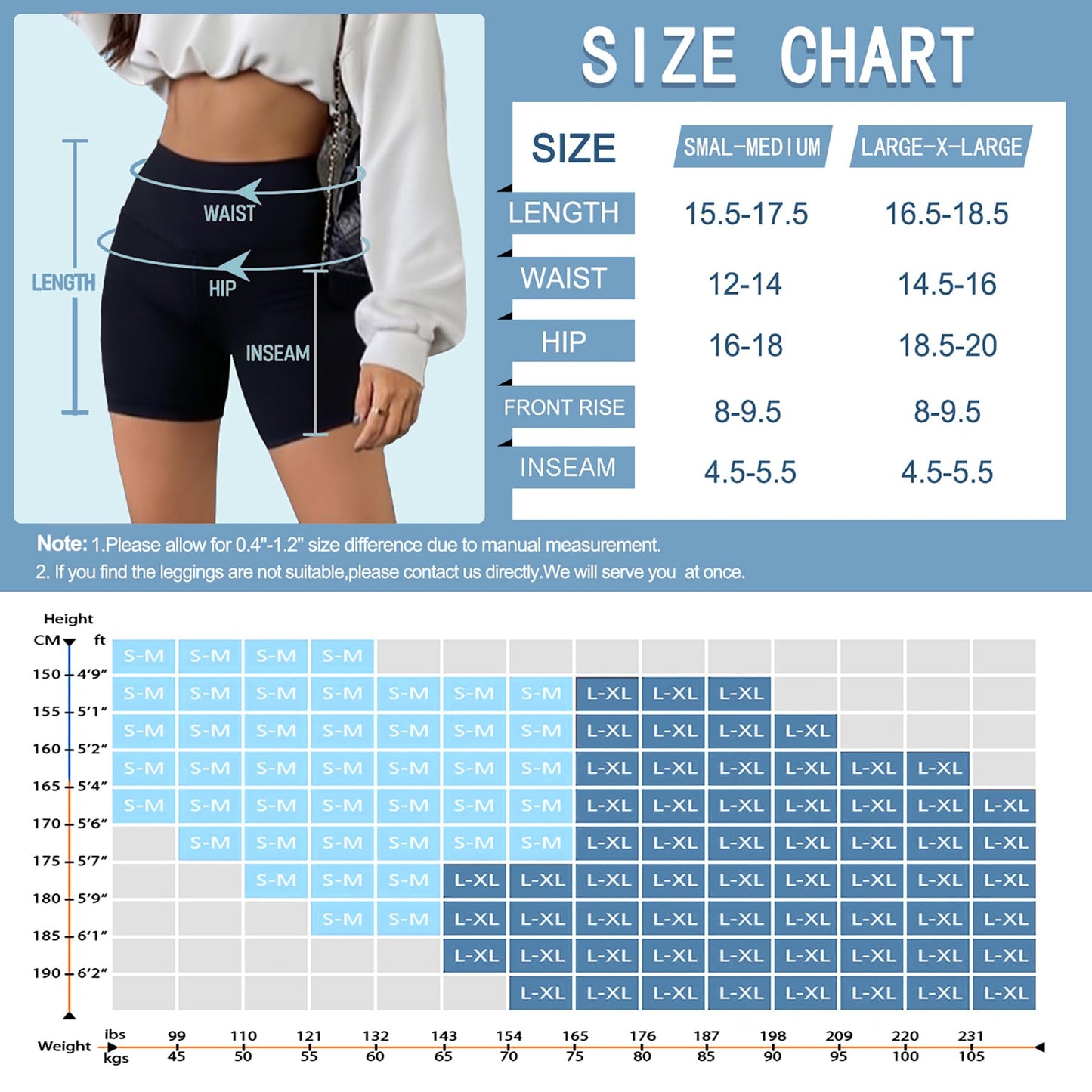 Cycling Shorts Women- High Waisted