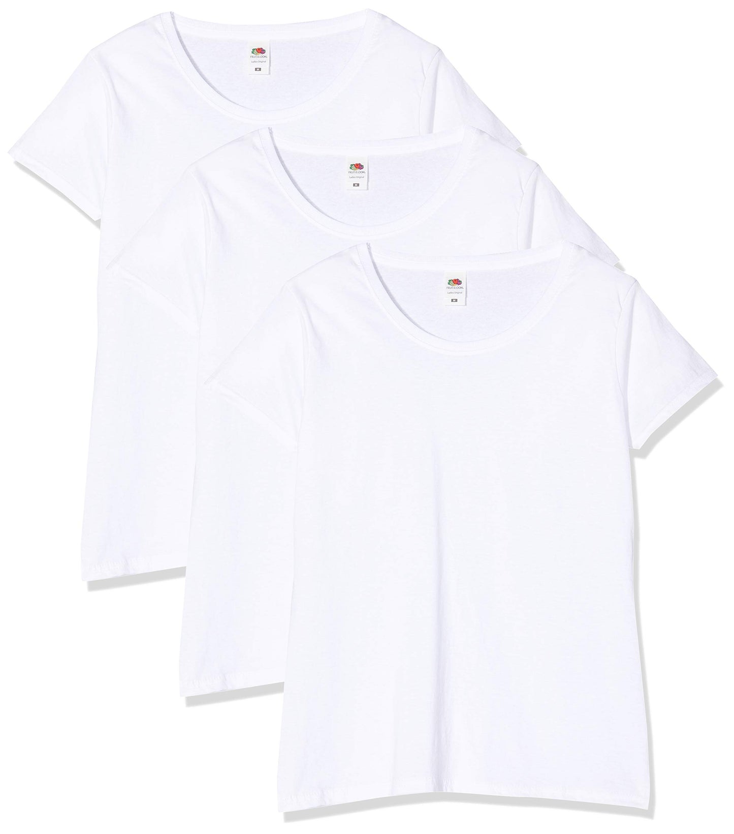 Fruit of the Loom Women's T-Shirt Lady-fit Original Tee, 3 Pack