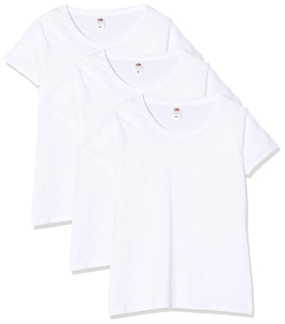 Fruit of the Loom Women's T-Shirt Lady-fit Original Tee, 3 Pack