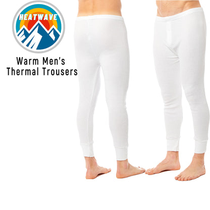 Heatwave® Pack of 2 Men's Thermal Trousers Long Johns Warm Underwear Baselayer, S M L XL XXL Thermals