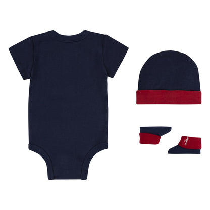 Levi's Baby Boys' Classic Batwing Infant Hat Bodysuit Bootie Set 3pc Toddler