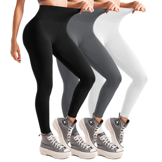 Leafigure 3 Pack Leggings for Women High Waisted Non See-Through