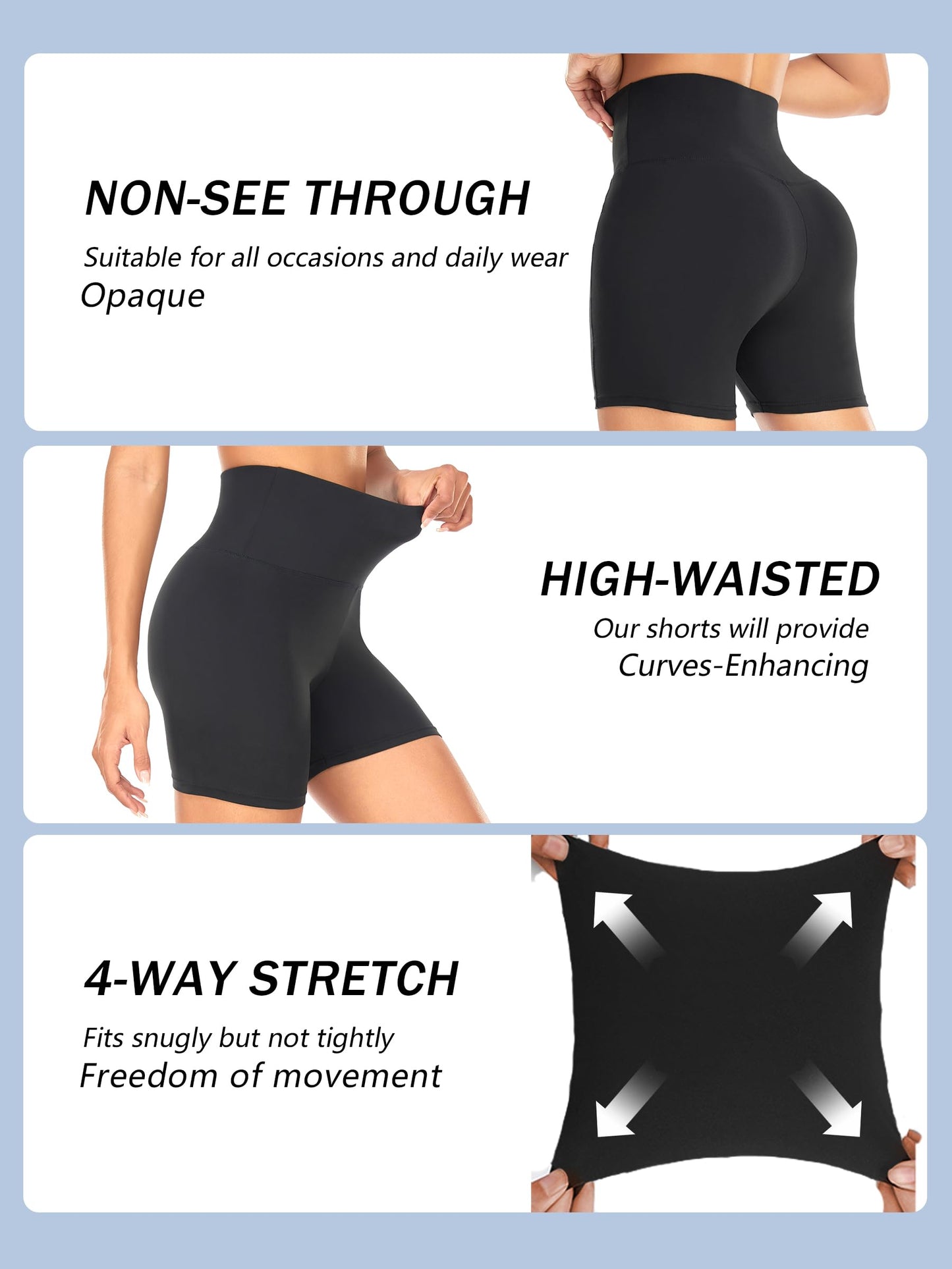 Cycling Shorts Women- High Waisted