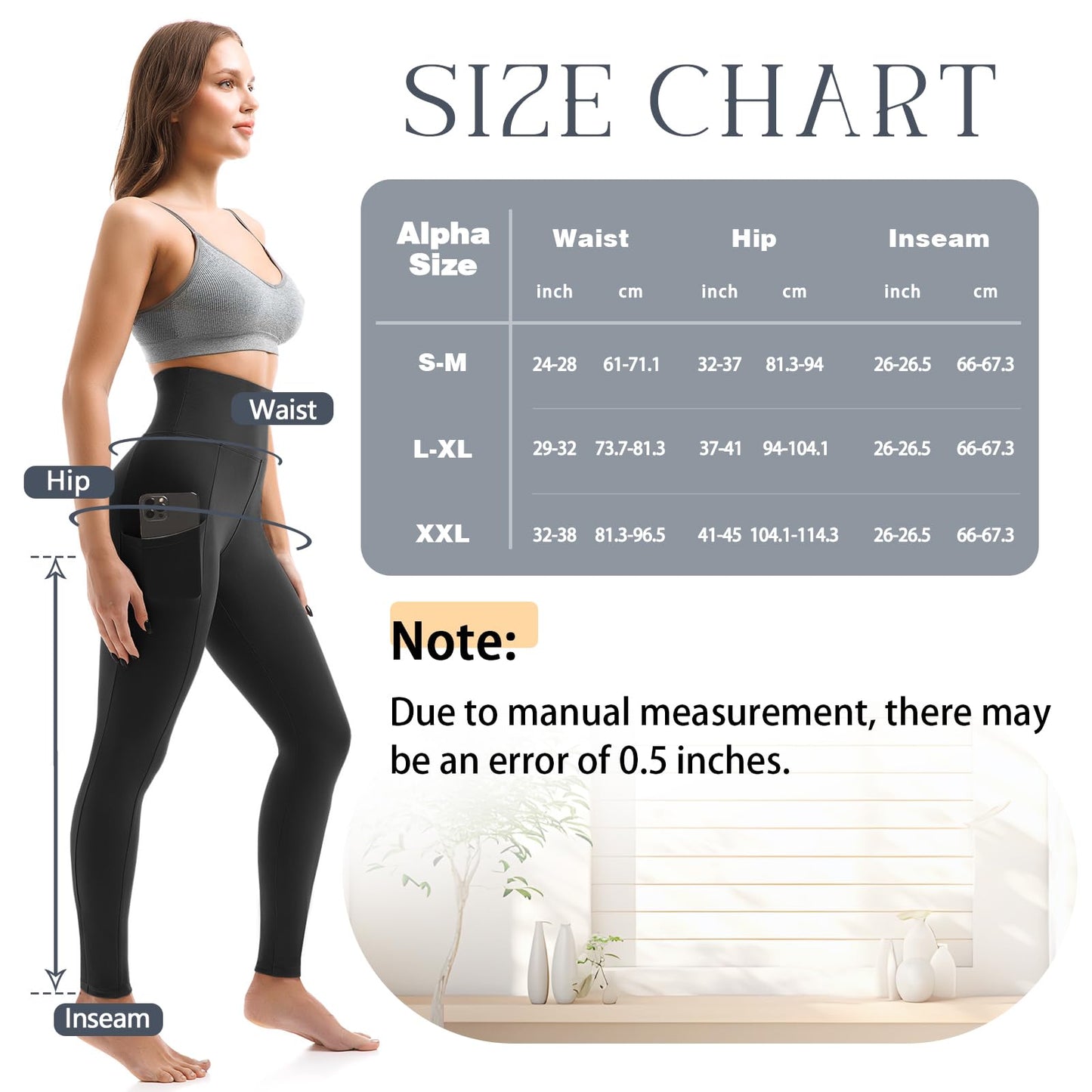 2 Pack Gym Leggings for Women High Waist