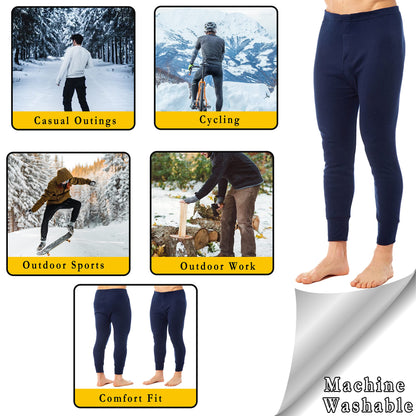 Heatwave® Pack of 2 Men's Thermal Trousers Long Johns Warm Underwear Baselayer, S M L XL XXL Thermals